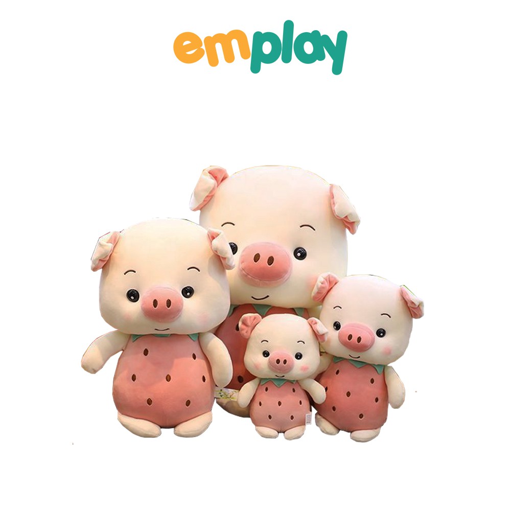 Gấu bông lợn áo quả cao cấp Emplay chất liệu nhung mềm mịn co giãn 4 chiều an toàn cho bé