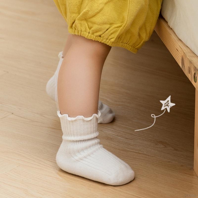 Set 3 Đôi Tất Bằng Cotton Phối Ren Dễ Thương Phong Cách Công Chúa Cho Bé