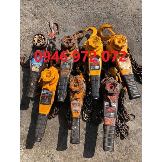Pa lăng xích lắc tay bãi nhật 1,5 tấn