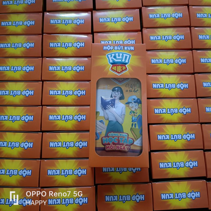 Hộp bút Kun 3D, có đèn phát sáng cho bé - HKM Kun