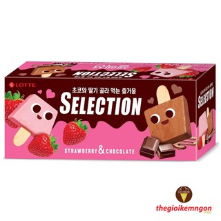 Kem uyên ương dâu socola Selection Lotte (500ml)