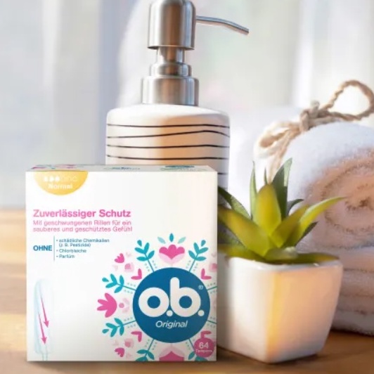 Băng vệ sinh dạng ống tampon OB Original Normal 3 giọt siêu thấm 64 miếng - Hàng nội địa Đức có bill