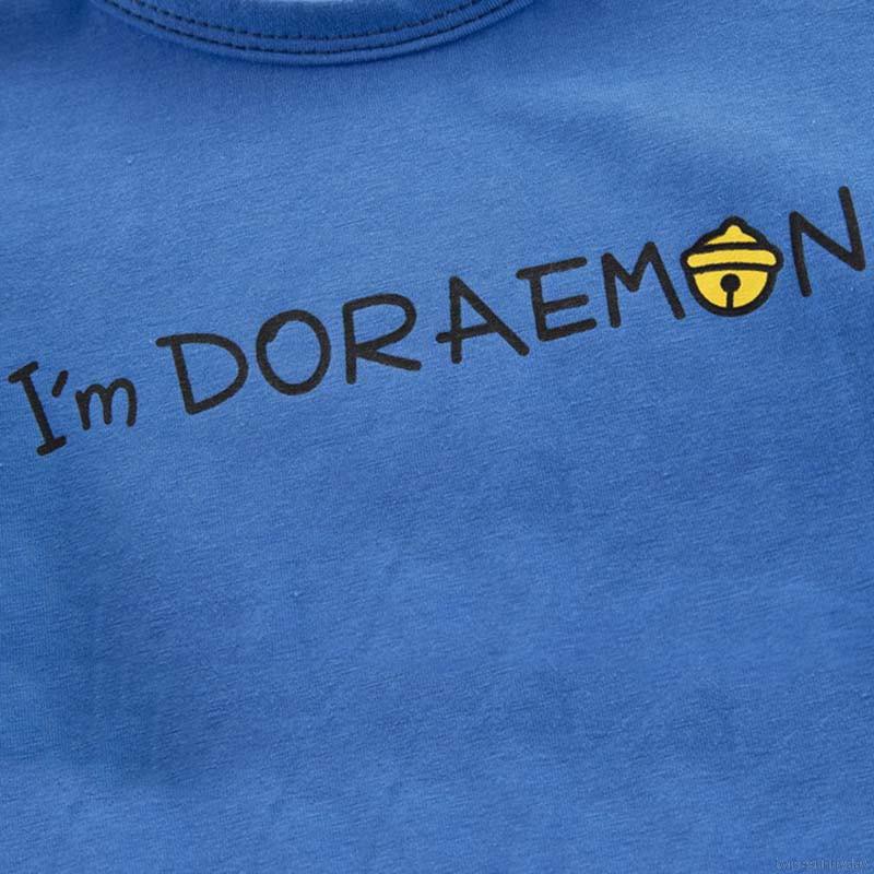 Áo thun ngắn tay in hình Doraemon dễ thương xinh xắn cho bé