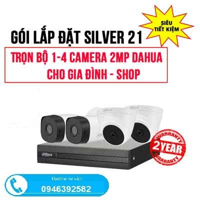 Trọn bộ 4 camera 2mp Dahua siêu nét Full phụ kiện tự lắp đặt tại nhà | BigBuy360 - bigbuy360.vn