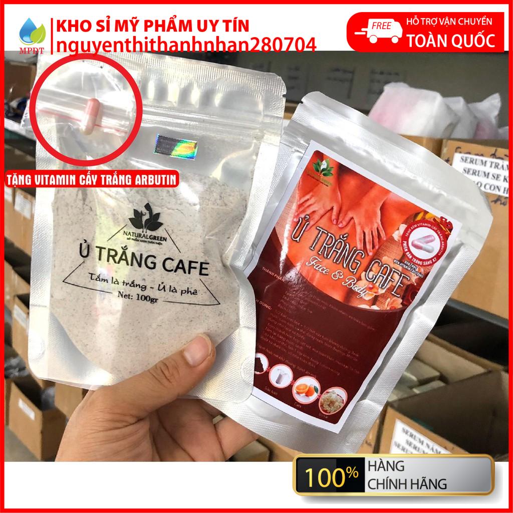 Ủ TRẮNG CAFE (dùng cả face và body) làm trắng da, mờ thâm đen, kích trắng da cấp tốc