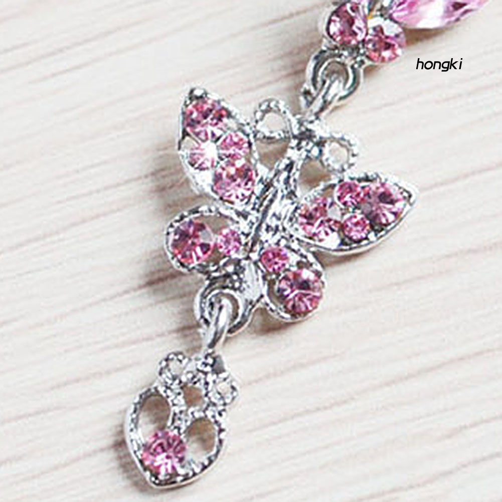 Khuyên rốn hình bướm đính đá xinh xắn