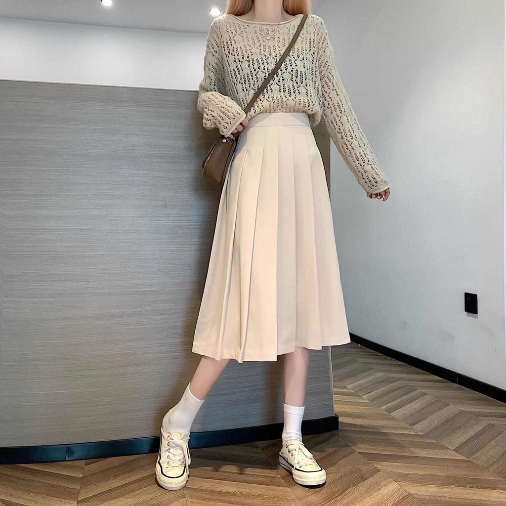 Chân váy xếp ly dáng dài - Hàng loại 1 cực dày dặn thiết kế mới nhất 2023 Korea's Style