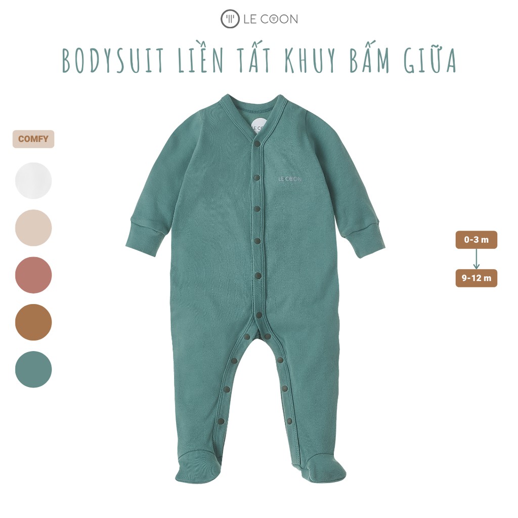 LE COON- Bodysuit liền tất bấm khuy cho bé trai, bé gái Le coon ( nhiều màu)