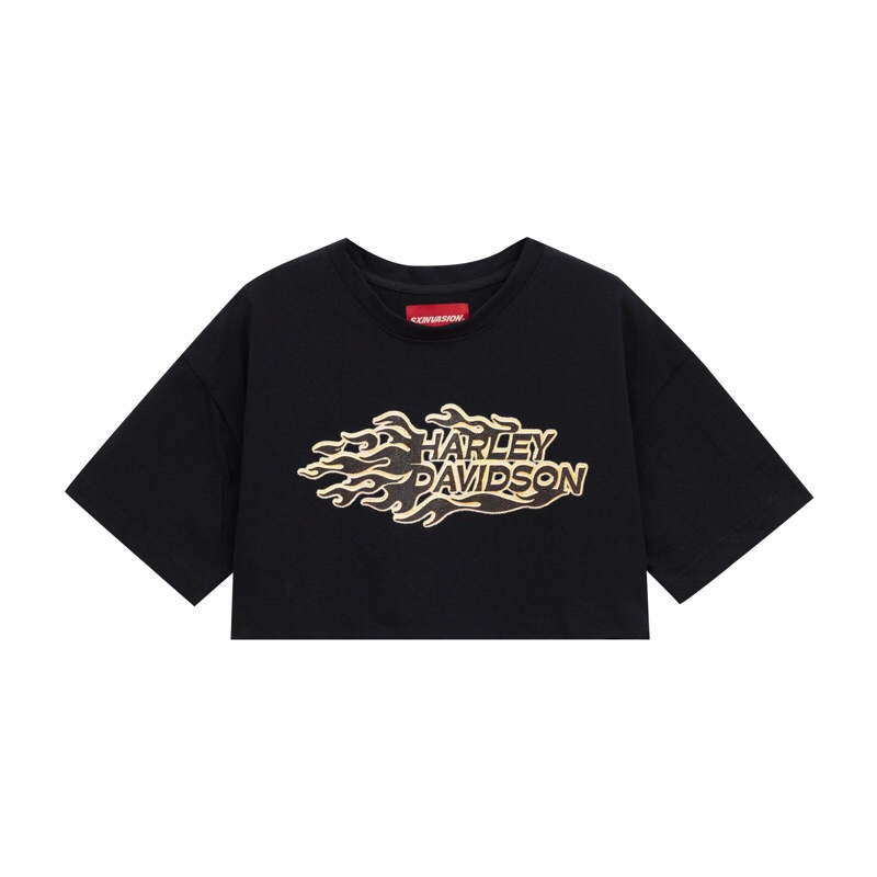 Áo croptop in hình cổ điển HARLEY DAVIDSION