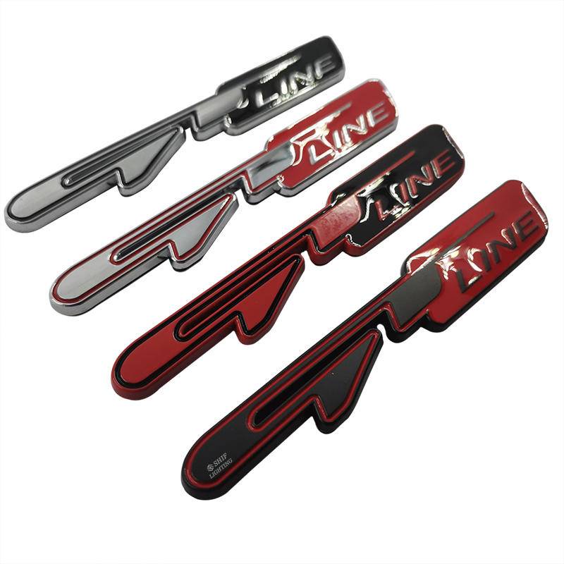 Miếng dán logo GT LINE bằng kim loại dành cho trang trí xe hơi