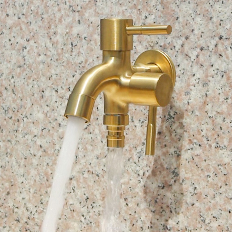 Baokemo Vòi Nước Hai Đầu Bằng Thép Không Gỉ 304 Màu Đen