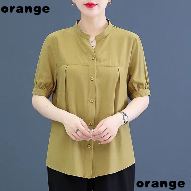 Áo Sơ Mi Chiffon Tay Ngắn Cổ Chữ V Phong Cách Thời Trang Mùa Hè Mới Cho Nữ