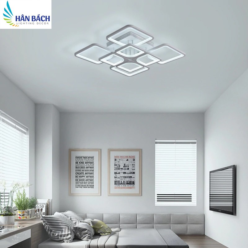 Đèn Mâm LED Ốp Trần Hiện Đại Trang Trí Phòng Khách Led 3 Chế Độ