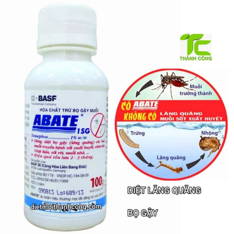 Thuốc diệt lăng quăng,bọ gậy,muỗi Abate 1SG 100g của Đức