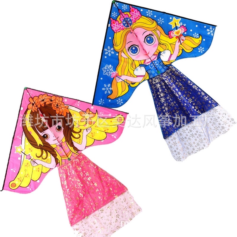 [MUA 1 ĐƯỢC 1] Diều búp bê barbie - Tặng tay cầm thả diều 150m dây + túi vải đựng (diều đẹp, diều thả, diều công chúa)