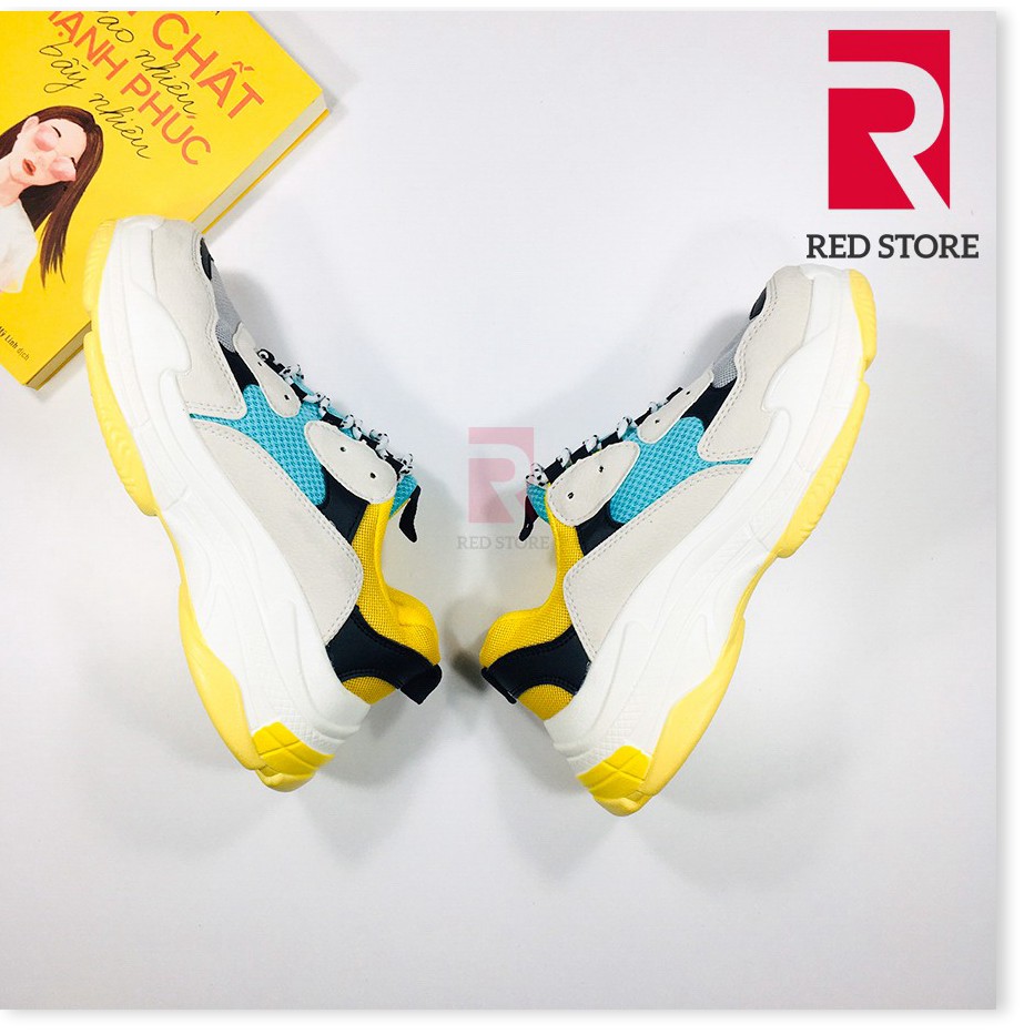 Xả Rẻ vô địch - Giày sneaker Balen Triple S xanh vàng -Ax123 : new L ` * '