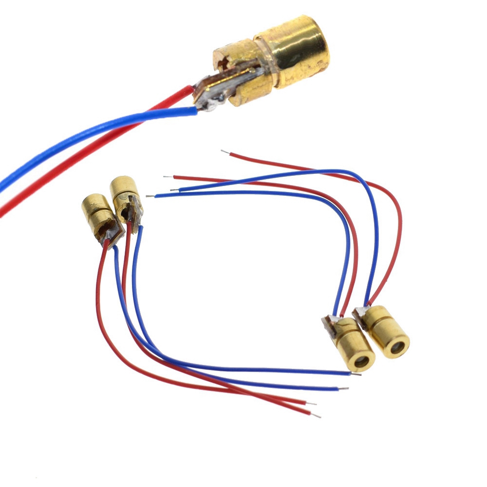 Set 1 / 3 / 5 / 10 Đầu Đèn Laser Mini 650nm 6mm 3 / 5v