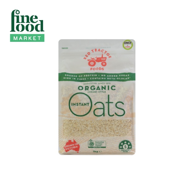 Yến mạch nguyên chất organic ăn liền Instant Oats Red Tractor Foods gói 1kg - nhập khẩu Úc