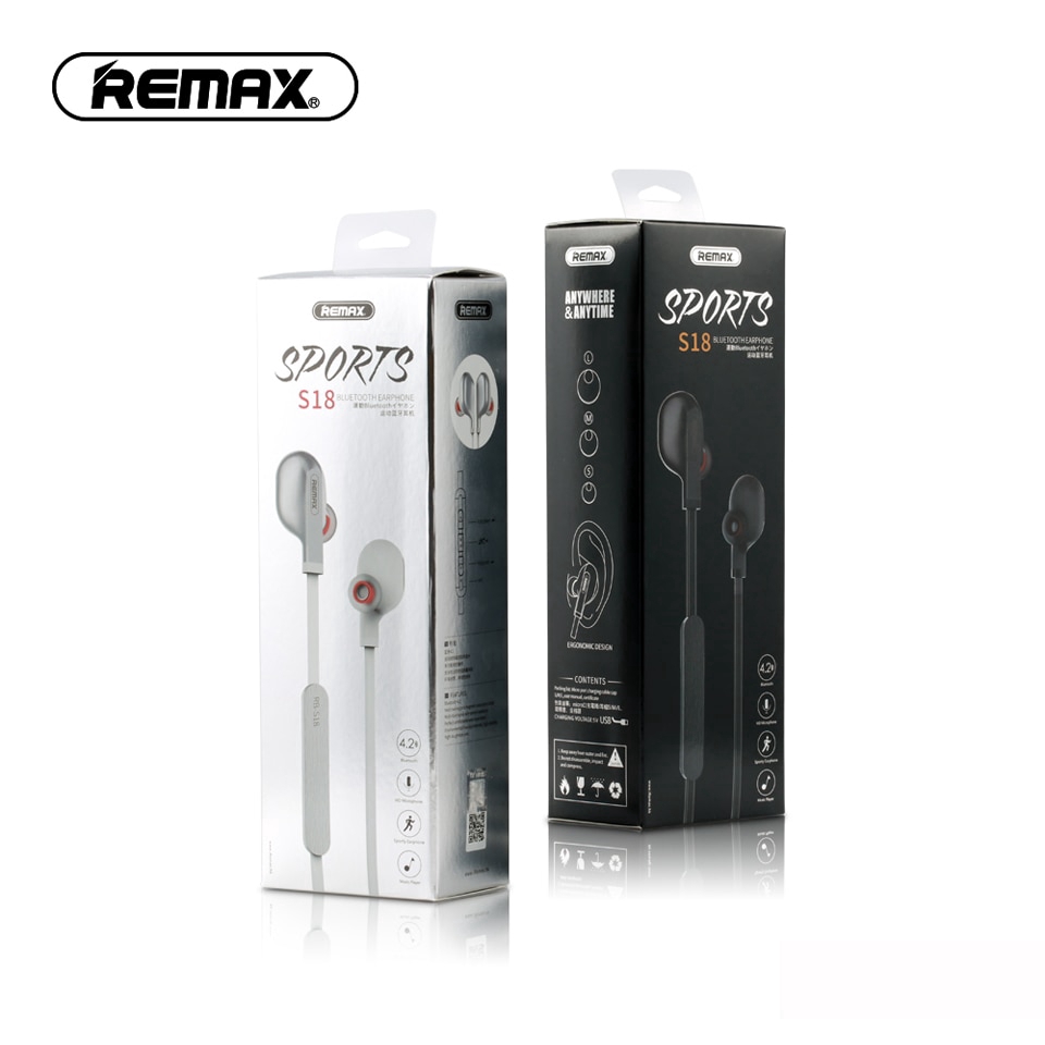 Remax In-ear Wireless Bluetooth V4.2+EDR Sport Earphone with Microphone Stereo