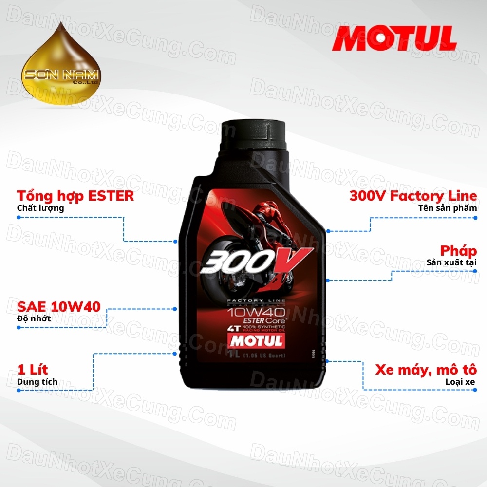 NHỚT MOTUL 300V FACTORY LINE 10W40 - 15W50 - 5W40 nhập Pháp