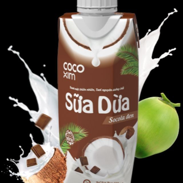 sữa dừa cocoxim vị socola 6 hộp 330ml