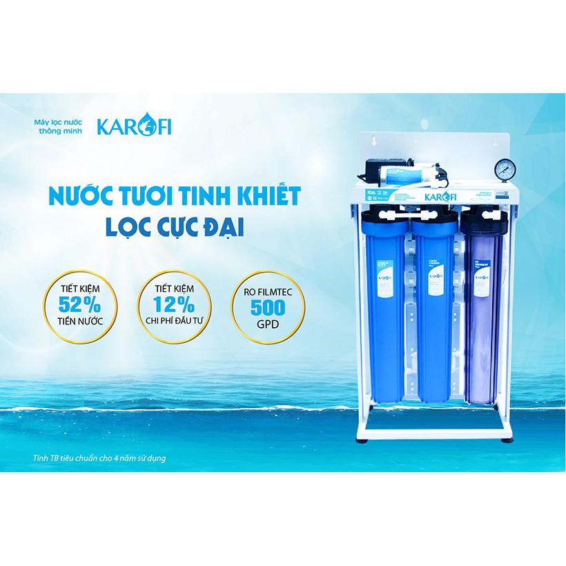 Máy lọc nước RO không tủ bán công nghiệp KAROFI KT-KB80 (6 cấp lọc)