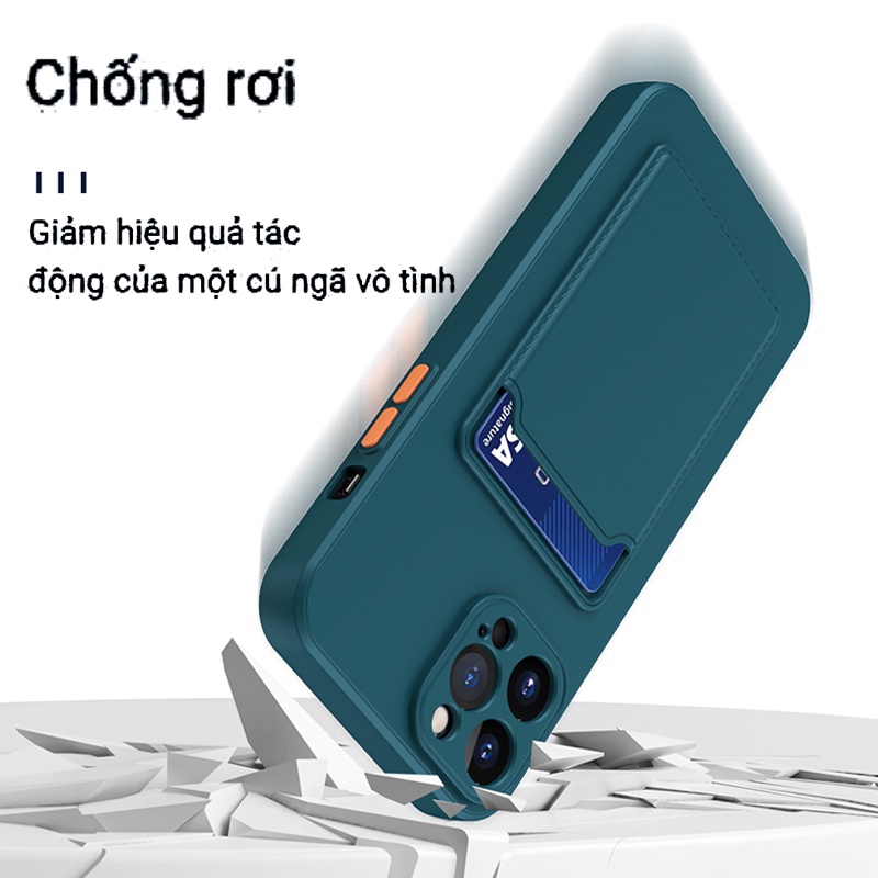 Ốp Điện Thoại Silicon Có Ngăn Đựng Thẻ Và Camera Cho Samsung S21 FE S22 S21 S20 Plus Ultra FE Note 20 Sự Bảo Vệ