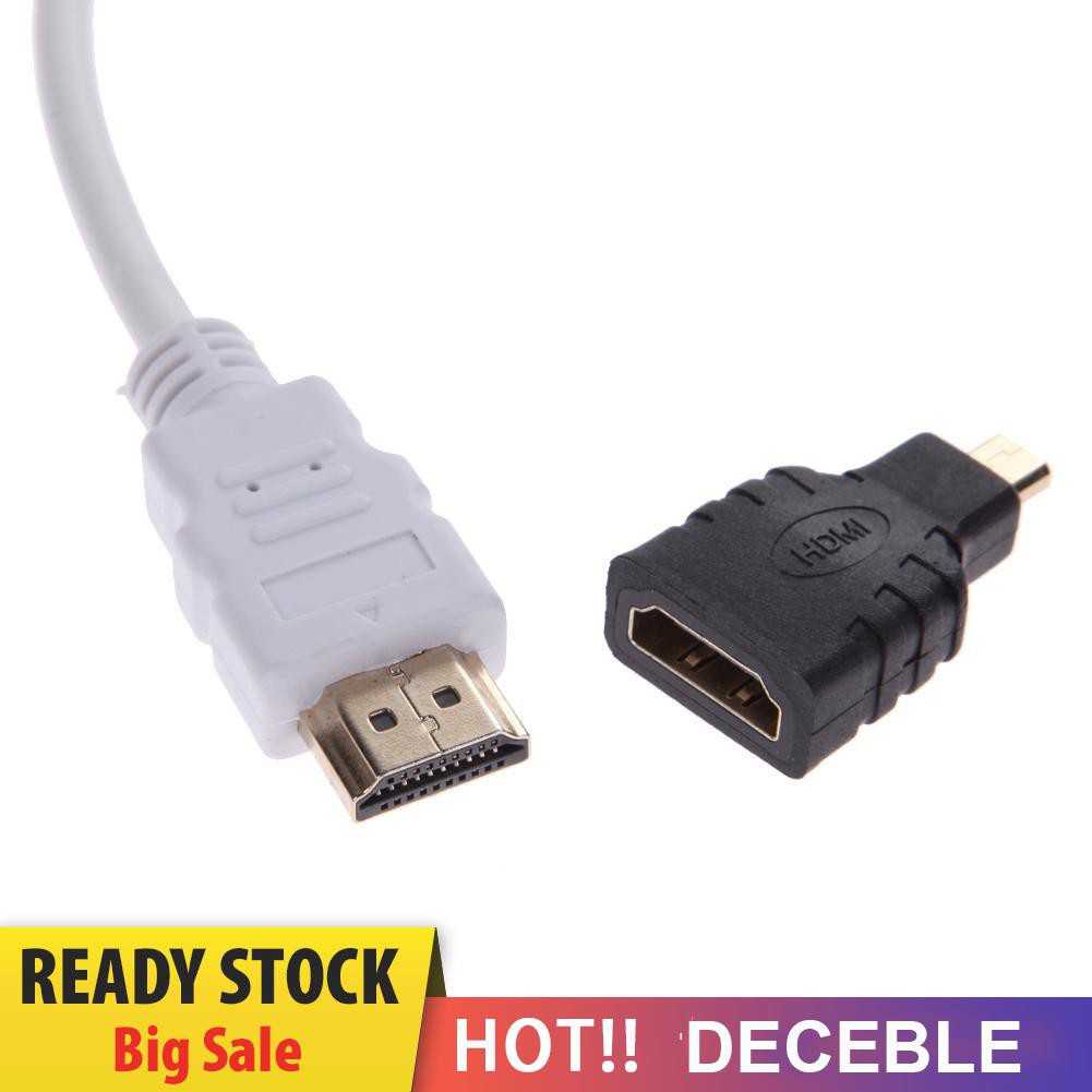 Deceble 1080P Micro HDMI-compatible / Mini HDMI-compatible / HDMI-compatible to VGA Converter Adapter with Audio