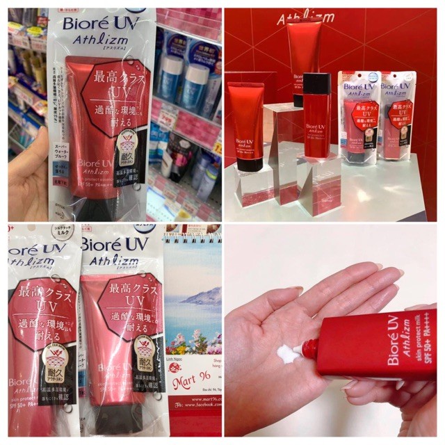 Kem Chống Nắng Biore Athlizm màu đỏ