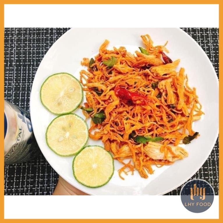 Khô Gà Lá Chanh 🍟FREESHIP🍟 200Gram LHYFOOD khô gà lá chanh loại 1 cao cấp, đồ ăn vặt nội địa ngon rẻ