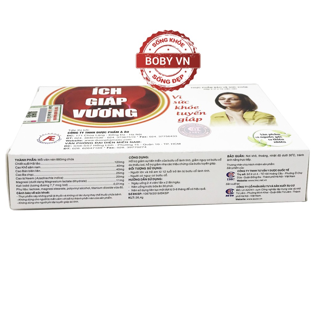 Ích giáp vương tăng cường sức khỏe tuyến giáp - Boby