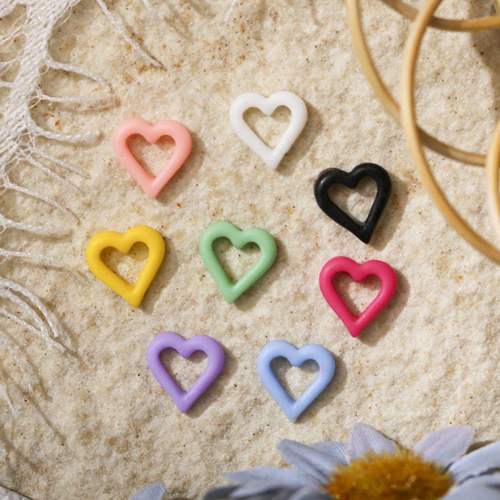 HS Set 50 Móng Tay Giả Nghệ Thuật|Dụng Cụ Làm Móng Chuyên Dụng|Phụ Kiện Trang Trí Móng Tay Hình Trái Tim Xinh Xắn