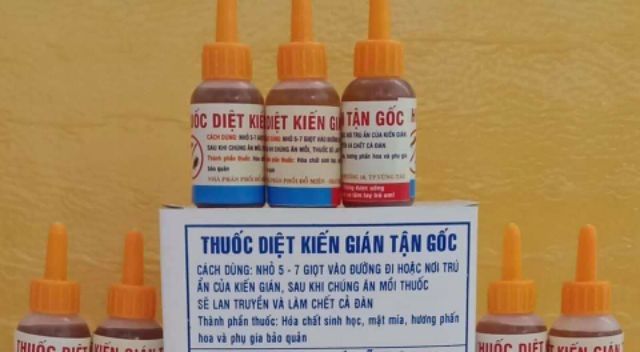 Combo bo 3 gói thuốc diệt chuột an toàn cho gia súc và 1 chai thuốc diệt gián kiến