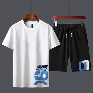 Set Áo Thun Nam Ngắn Tay Cổ Tròn + Quần Short local brand