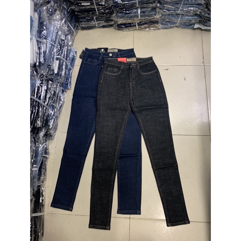 Quần jean co giãn dáng ôm lưng vừa