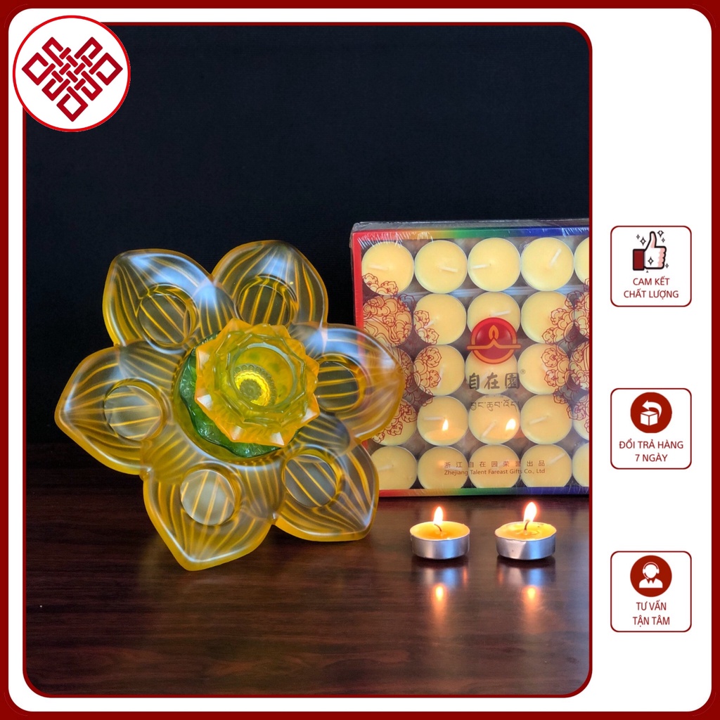 Khay Nến Để Ban Thờ [Kim Cương Hỷ Lạc] Cúng Phật