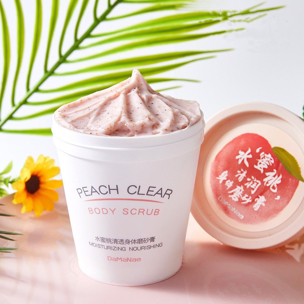 Tẩy tế bào chết toàn thân BODY SCRUB PEACH chiết xuất quả đào dưỡng ẩm làm trắng da 200ml