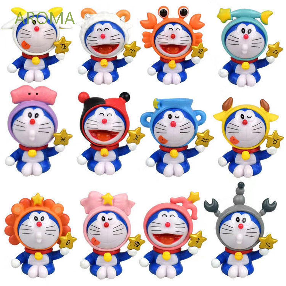 Set 12 Mô Hình Đồ Chơi Nhân Vật Doraemon Xinh Xắn