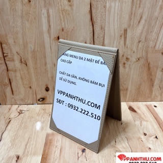 BẢNG MENU DA ĐỂ BÀN 2 MẶT