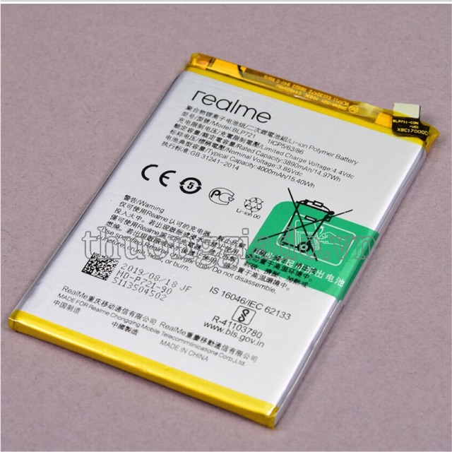Thay pin Realme C2, model BLP721, dung lượng 4000mAh