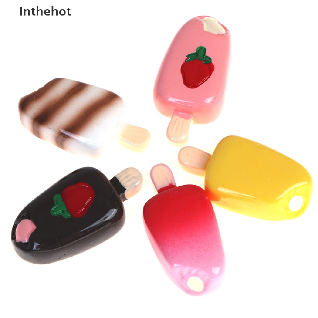 Set 5 cây kem đồ chơi tỉ lệ 1:12 1:6 cho nhà búp bê