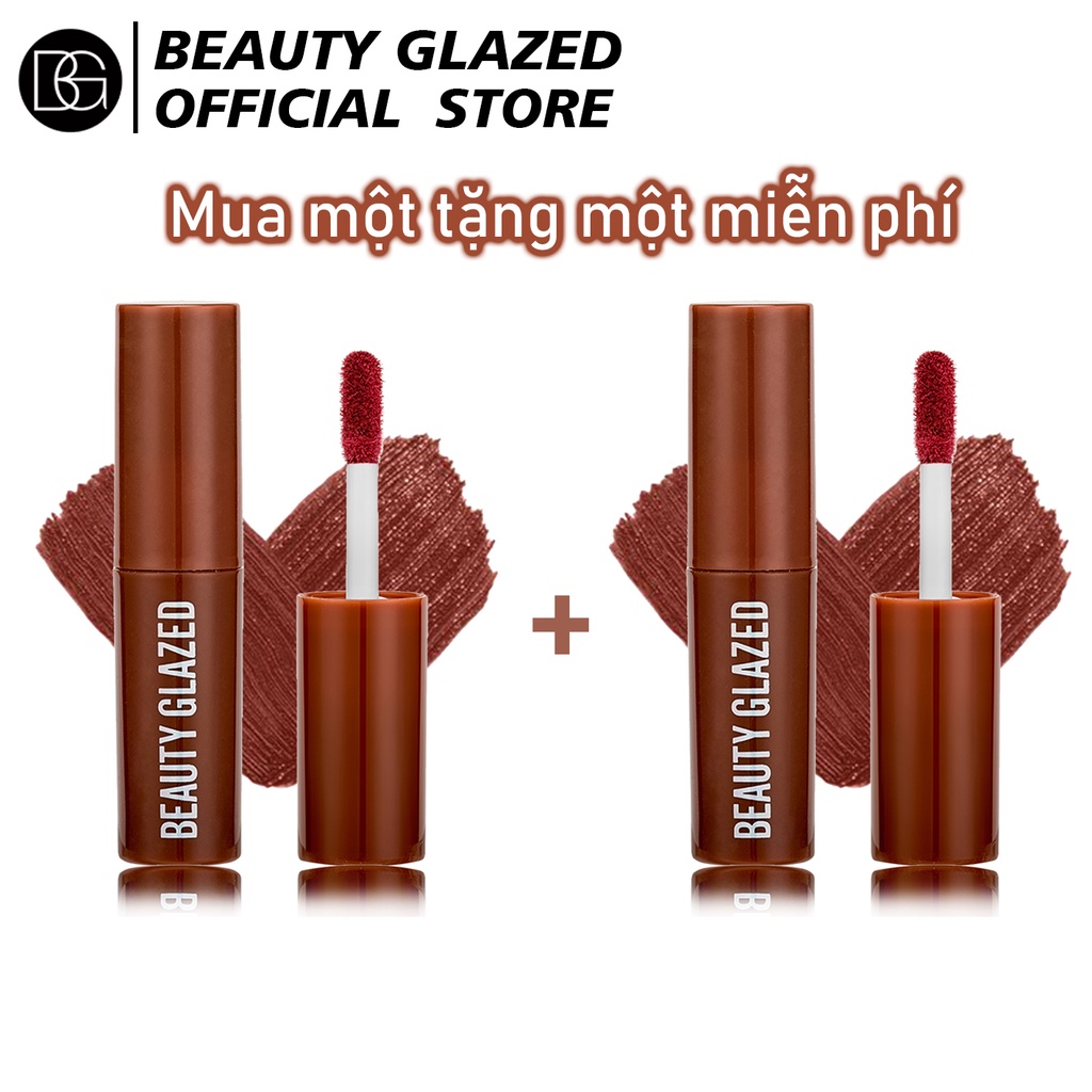 Son kem màu lì Beauty Glazed mềm mịn chống thấm nước nuôi dưỡng môi 12 màu tùy chọn