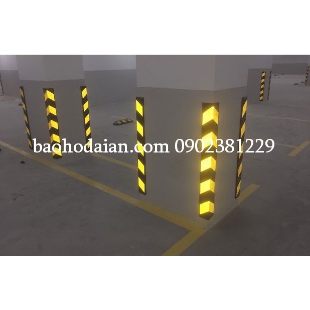 Ốp cột cao su phản quang 800mm*100*10mm