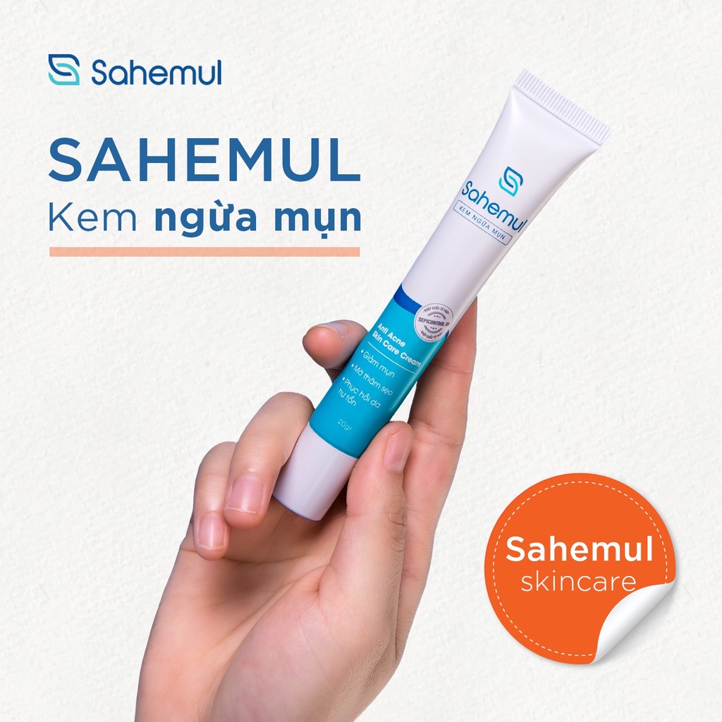 Combo 5 Kem Ngừa Mụn Sahemul Dùng Cho Mụn Viêm, Mụn Bọc, Mụn Mủ, Mụn Trứng Cá Và Thâm Mụn 20gr