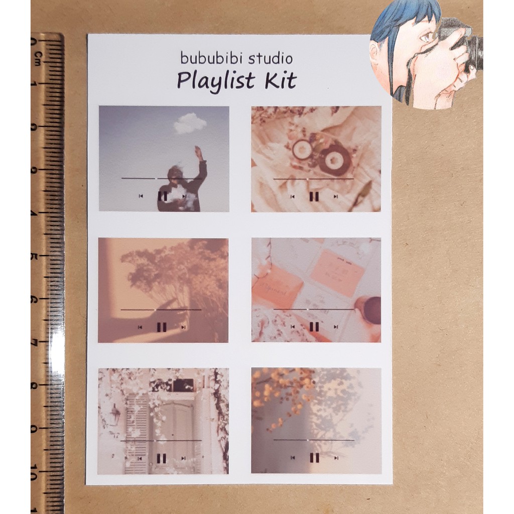 Tờ Bullet Journal sticker: Playlist Kit C