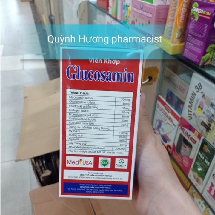Viên khớp GLUCOSAMIN MSM 2000 giúp tái tạo và nuôi dưỡng sụn khớp
