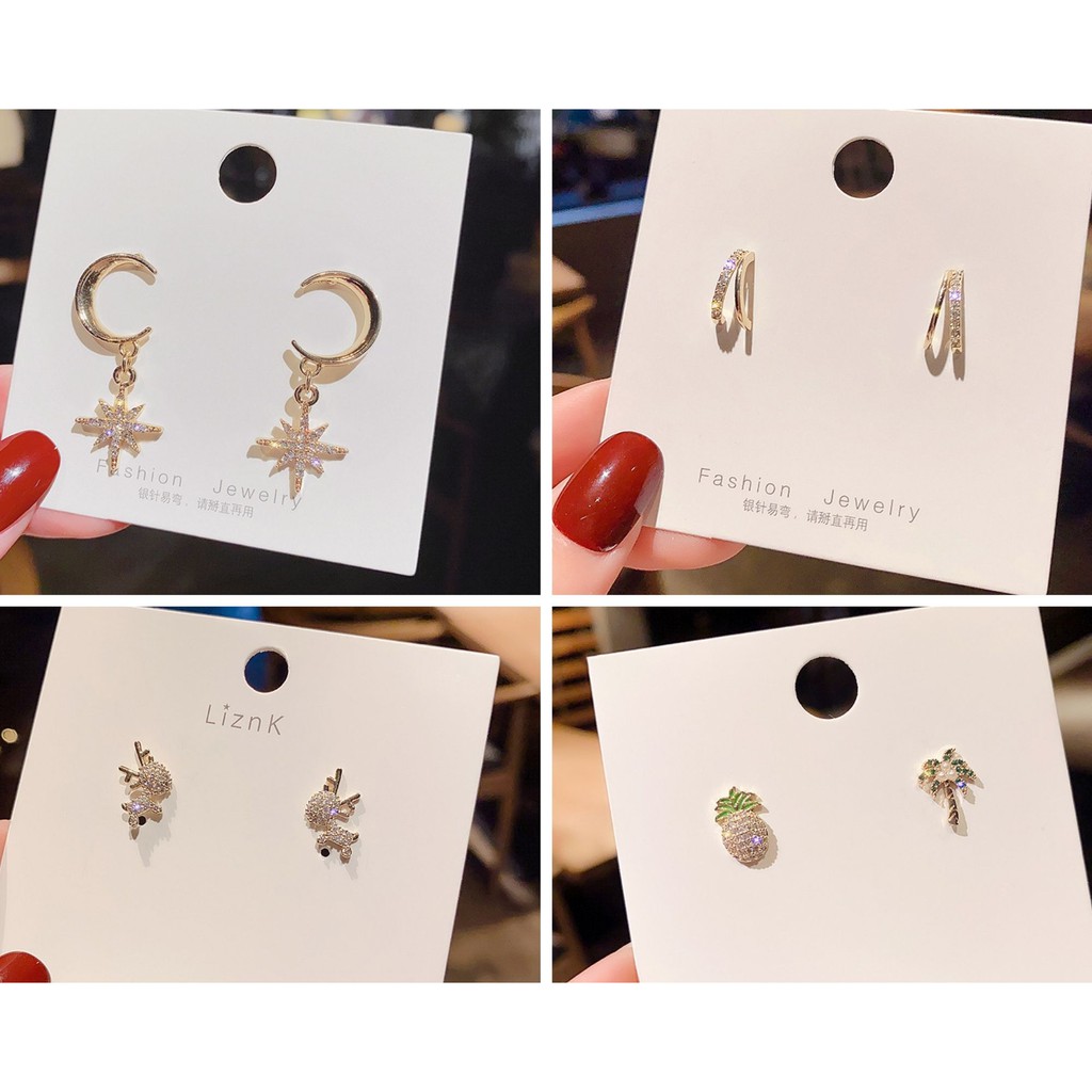 Bông tai nữ bạc 925 phong cách Hàn Quốc Hanjue Jewelry  💕FREESHIP 50k💕 - dear.ladies