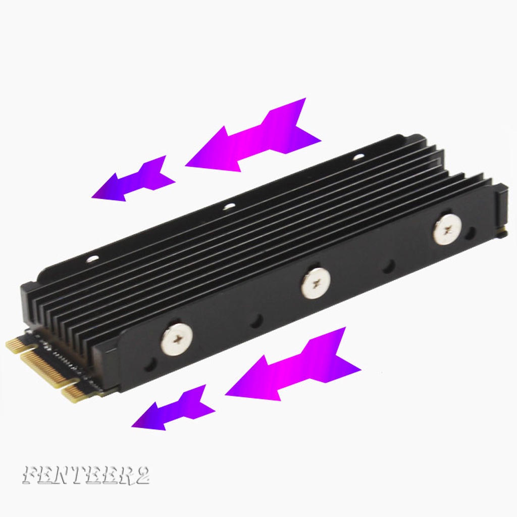 Aluminum Heatsink For PCIe NVMe M.2 2280 SSD w Thermal Pad Screws-Black | BigBuy360 - bigbuy360.vn
