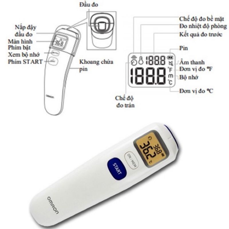 Nhiệt kế hồng ngoại đo trán OMRON MC-720