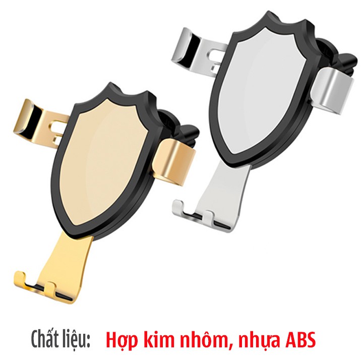 [Nhôm + ABS] Giá đỡ điện thoại kẹp cửa gió điều hòa ô tô xe hơi xoay 360 độ